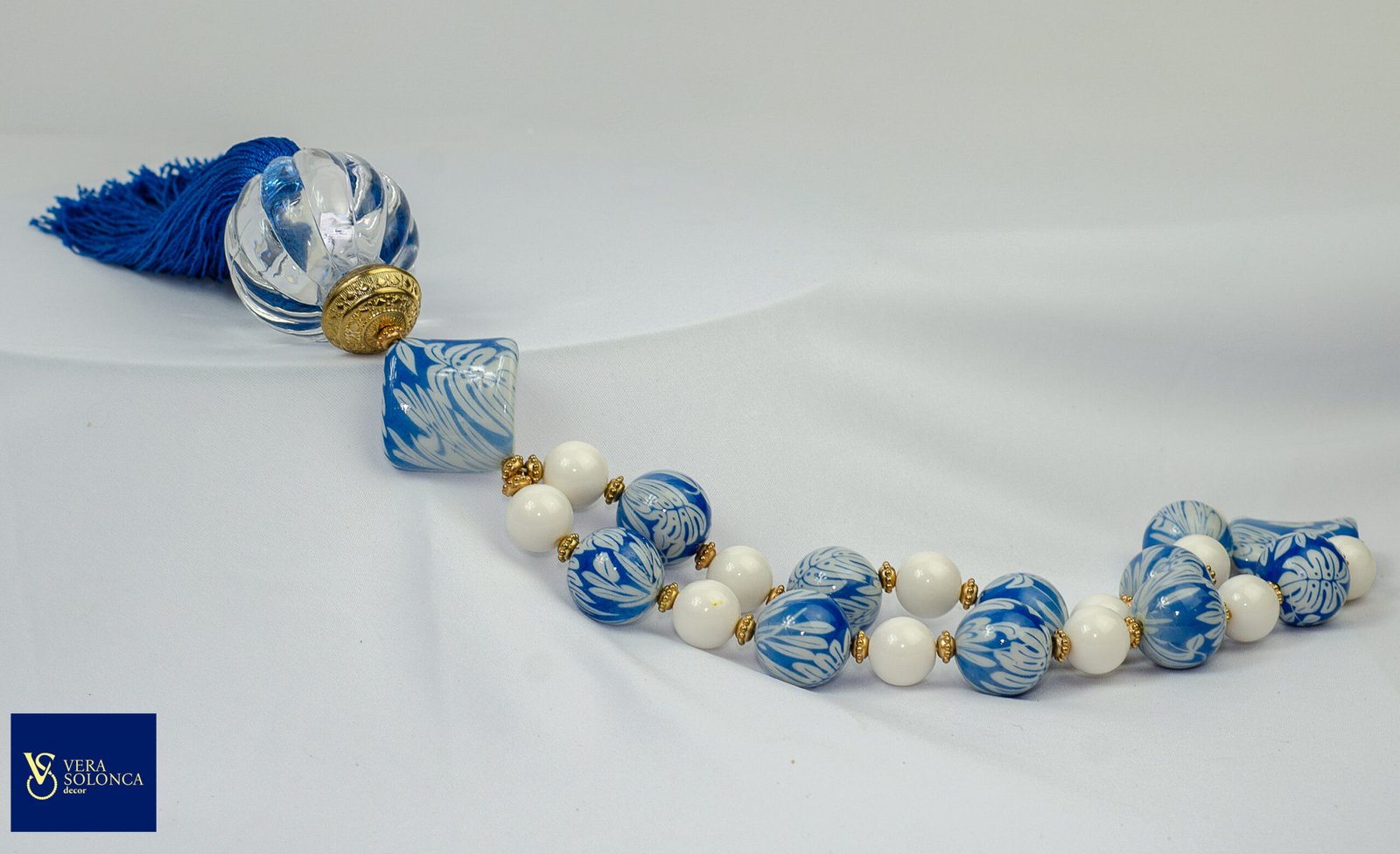 Colar de mesa Arabesco fechado azul - Image 3