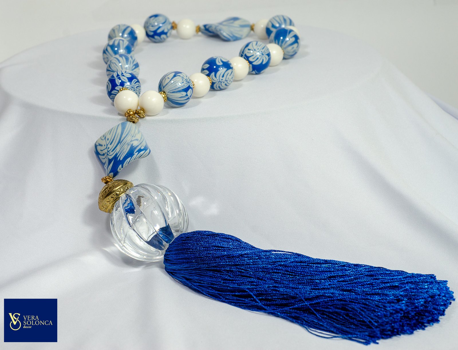 Colar de mesa Arabesco fechado azul - Image 5