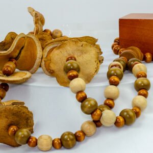 Colar de mesa com casca de Jacarandá