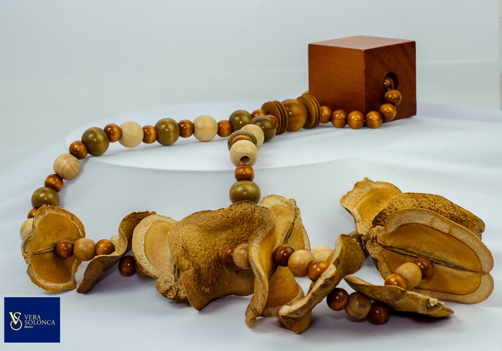 Colar de mesa com casca de Jacarandá - Image 3